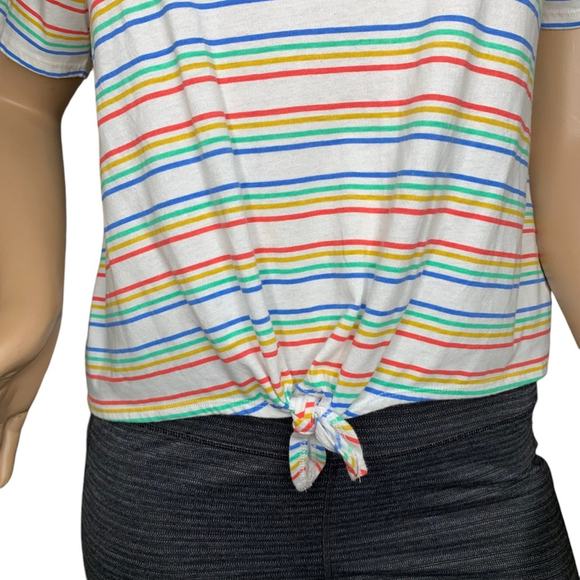 Disney The Lion King Simba Top Short Sleeve Striped Crewneck Front Tie Size 3XL - Picture 3 of 9